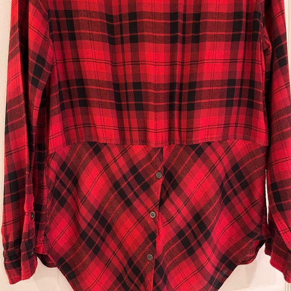 Lucky Brand Red and Black Plaid Shirt - Picture 6 of 6